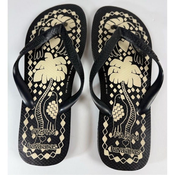 Farm Rio Jungle Scarf Havaianas Sandals, size 11 Women / 9 Men’s - Picture 2 of 6